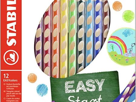 (Falta 1 Lápiz, Incluye 11) - Lápiz de color ergonómico STABILO EASYcolors START - Modelo para DIESTROS Embalaje Deteriorado Online now