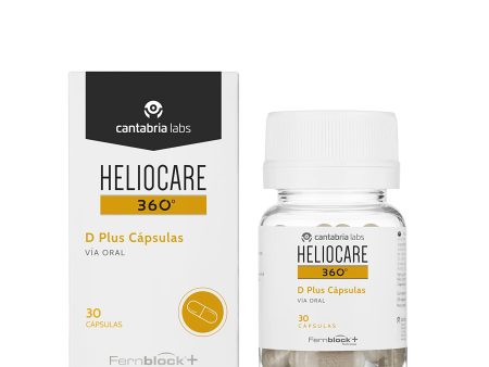 Heliocare 360° D Plus Cápsulas - Fotoprotección desde el Interior, Aumenta la Resistencia al Sol, Pieles Sensibles y Períodos de Exposición Intensa, 30 cápsulas Embalaje Deteriorado (Cad: 31 12 2026) Online Sale