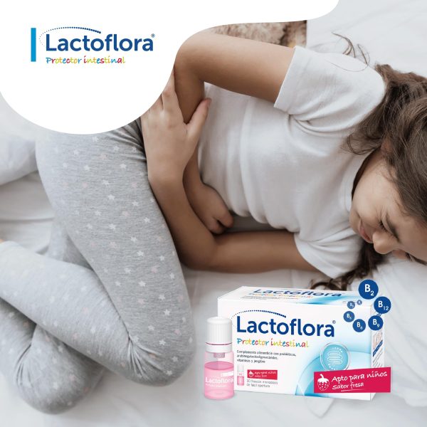 Lactoflora - Probiótico Protector Intestinal Infantil con Vitaminas y Jengibre - Sabor Fresa - 10 Frascos Monodosis Embalaje Deteriorado (Cad: 31 03 2025) Online