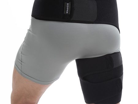 Bodyprox Groin Wrap, Soporte Ajustable para el Dolor de la Cadera, Asa, Isquio-Polacos, Muslo y Nervio Ciático, Neopreno Expansible y Lavable Embalaje Deteriorado Cheap