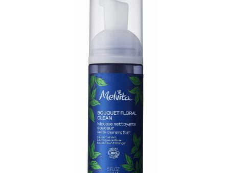 (Sin tapón) Melvita - Espuma limpiadora Bouquet Floral Detox - Elimina suavemente las impurezas y el maquillaje - 99% Natural - Certificada Bio - Fórmula vegana - Elaborada en Francia - Frasco con bomba 150 ml Embalaje Deteriorado on Sale